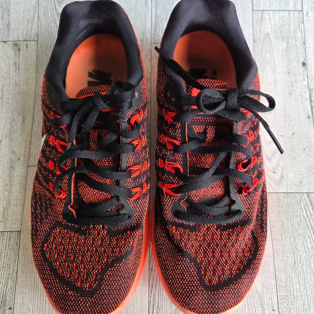 Nike Lunartempo 2 Womens Size 7.5 Black Crimson Athletic Running Sneakers Shoes